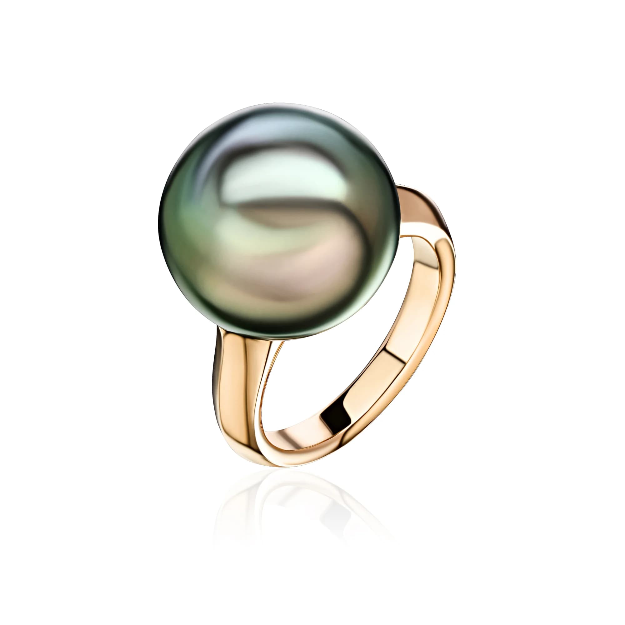 Tahitian Pearl Ring, 18k yellow gold