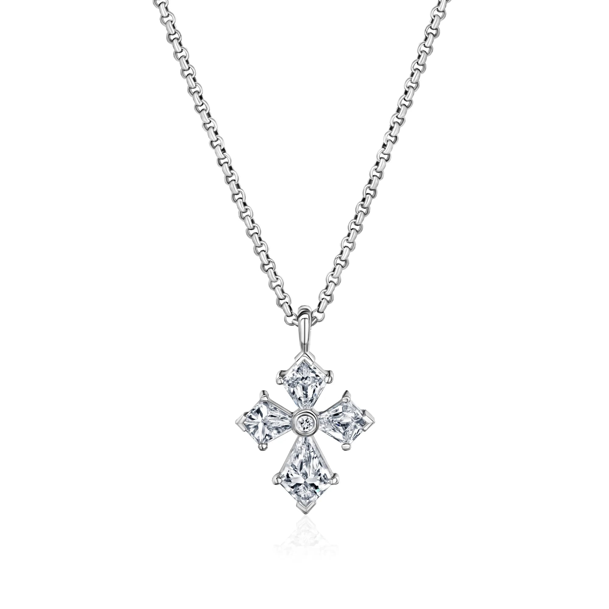0.67 ct Diamond Solitaire Pendant Necklace, 18k white gold