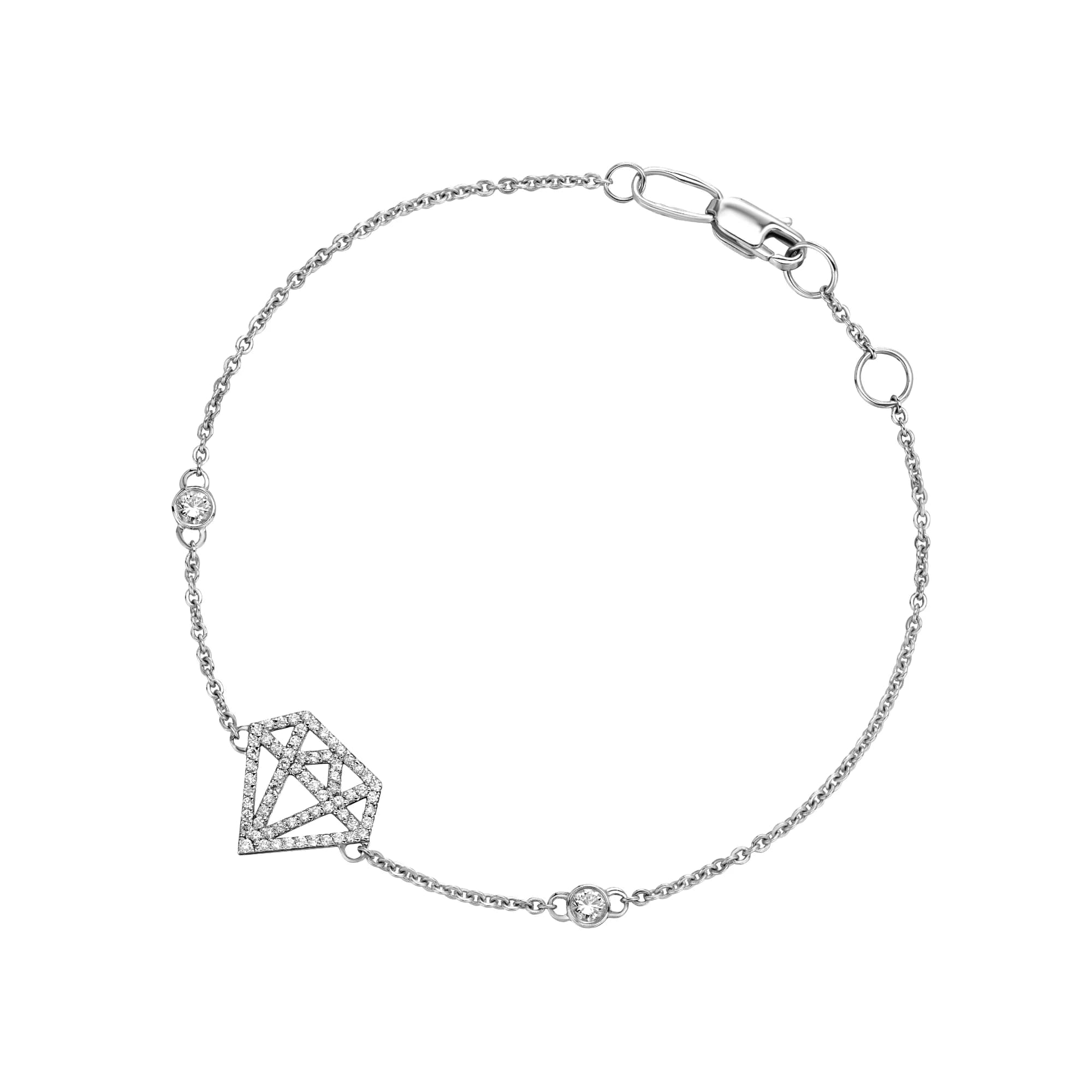 0.41 ct Diamond Tennis Bracelet, 14k white gold