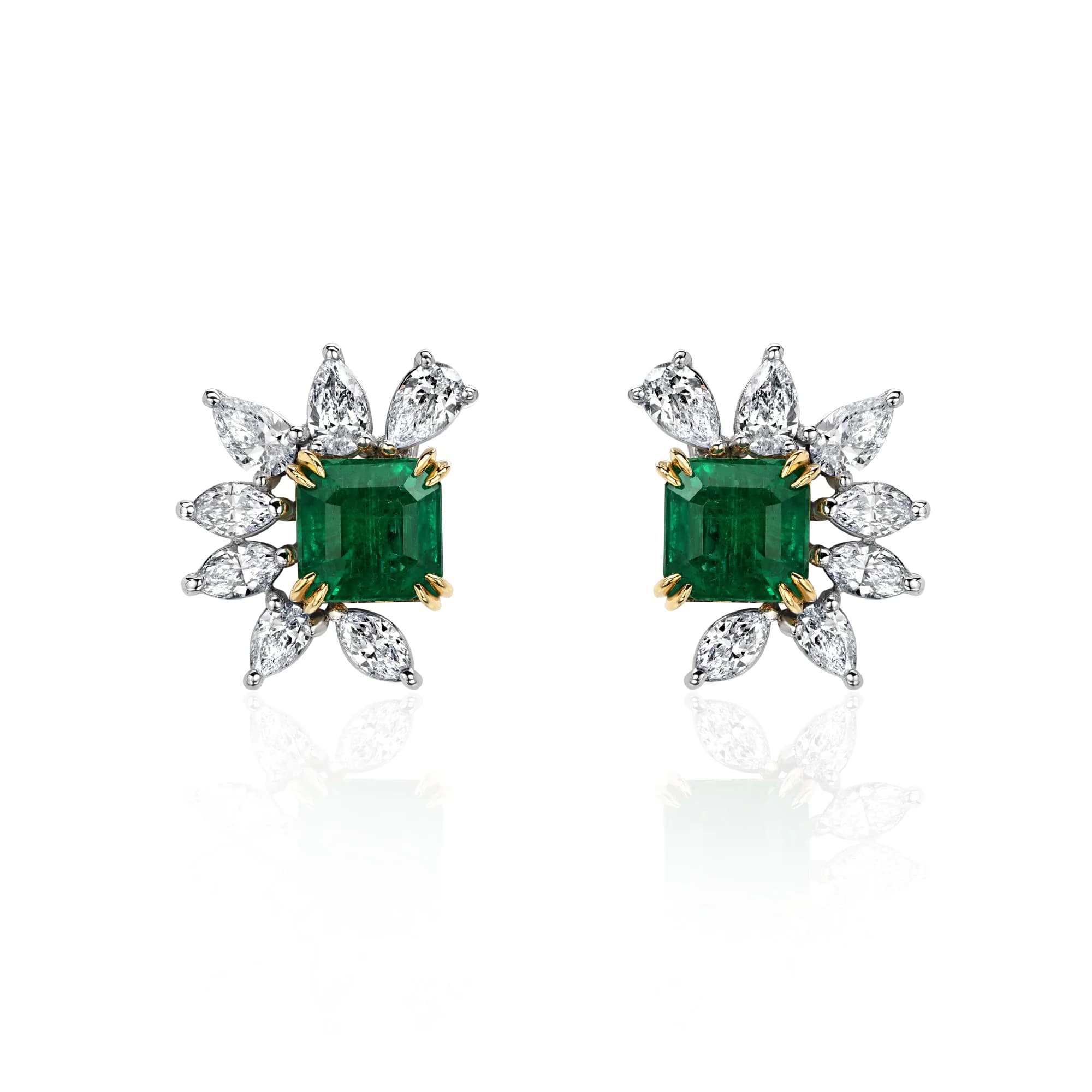 Emerald studs 4.39 ct — Reves Brillants