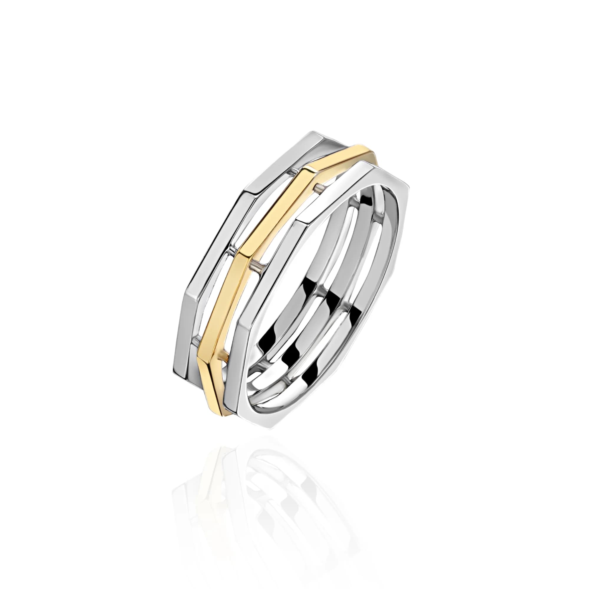 "Attraction" Wedding Band, 18k white gold