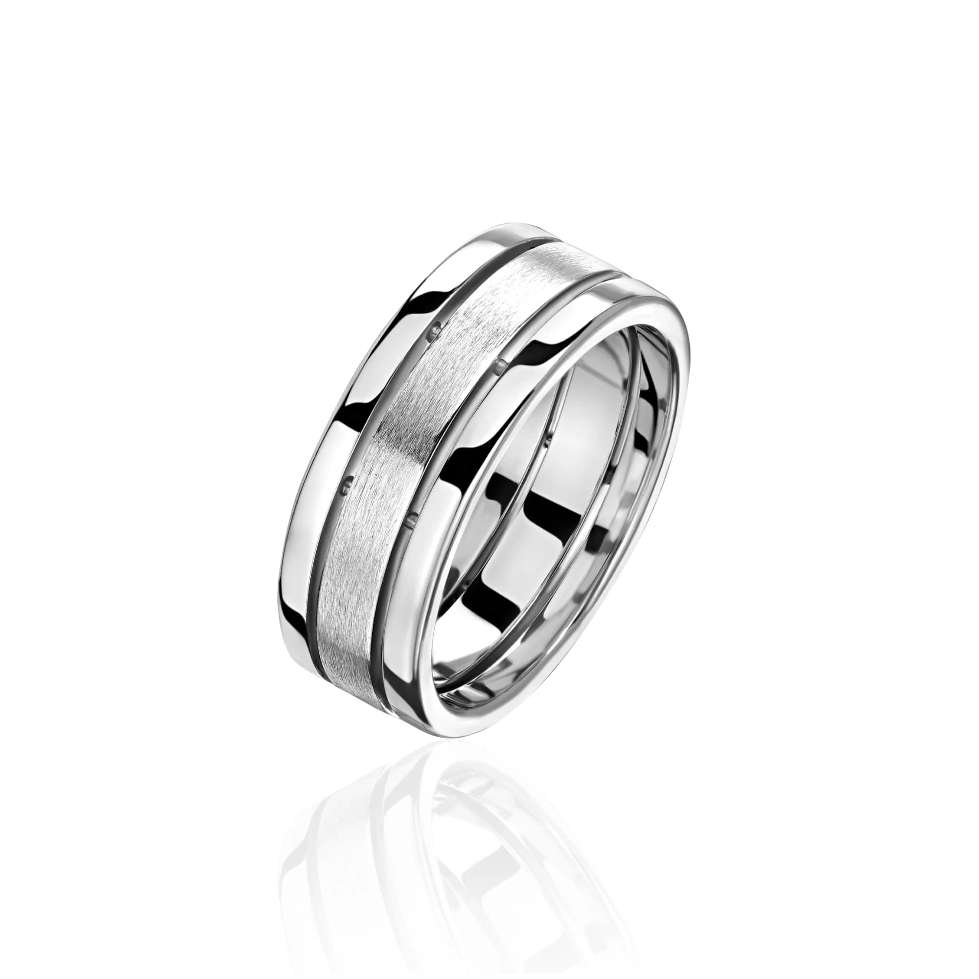 "Melody" Wedding Band, 18k white gold