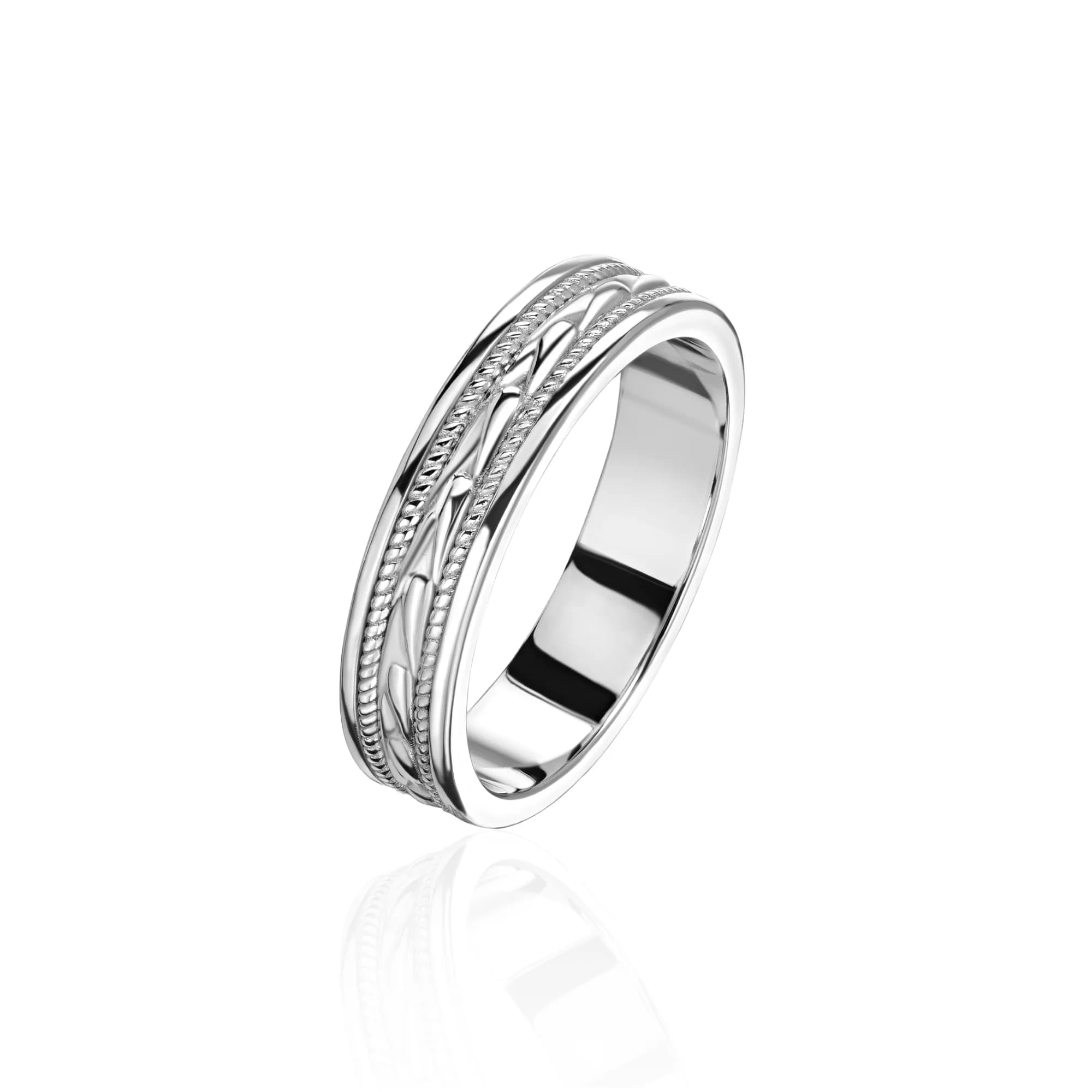 "Serenade" Wedding Band, 18k white gold