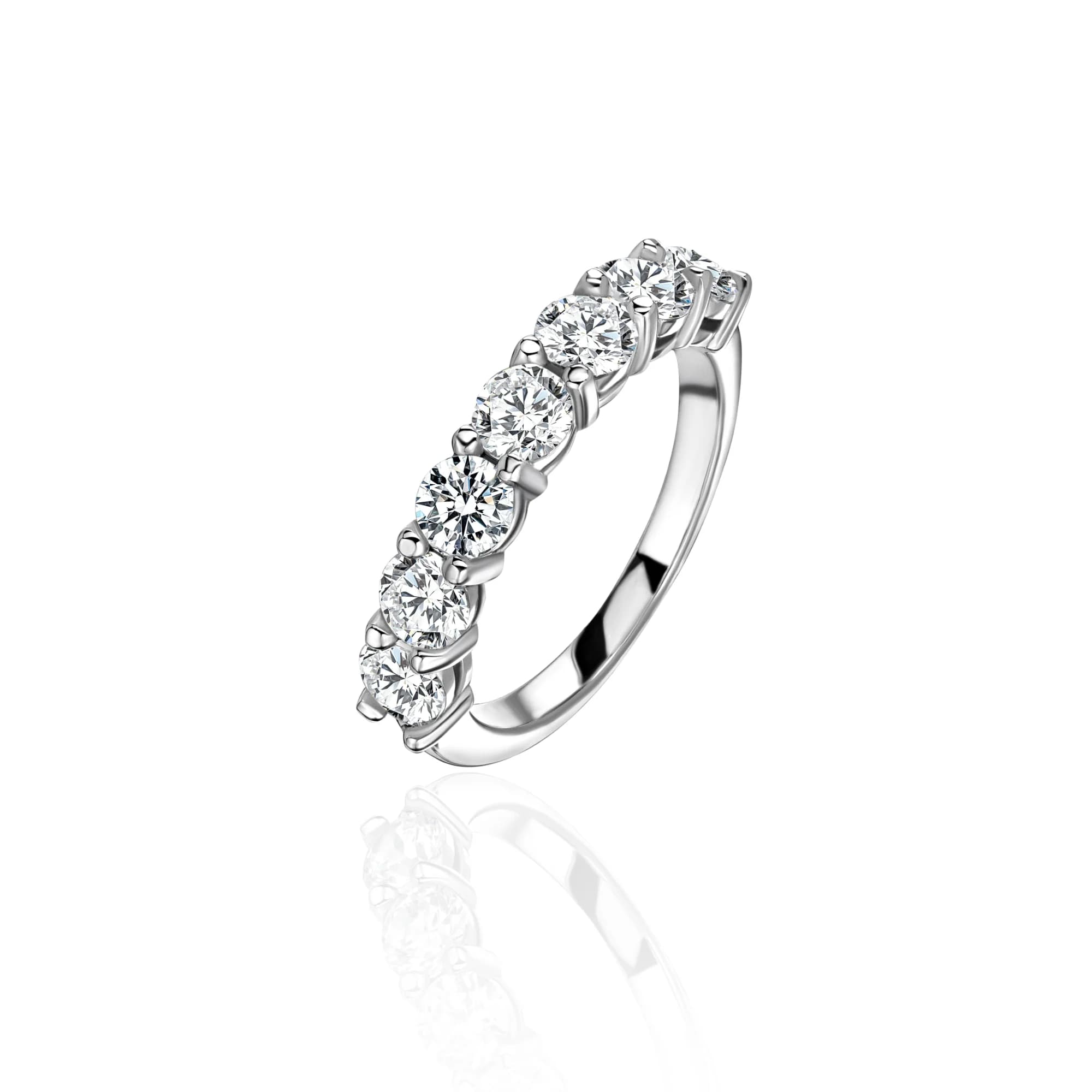"Devotion" Diamond Wedding Band, 18k white gold