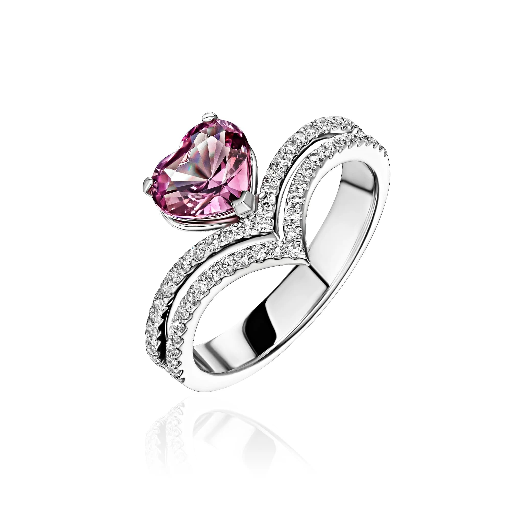 1.35 ct Spinel Ring, 18k white gold