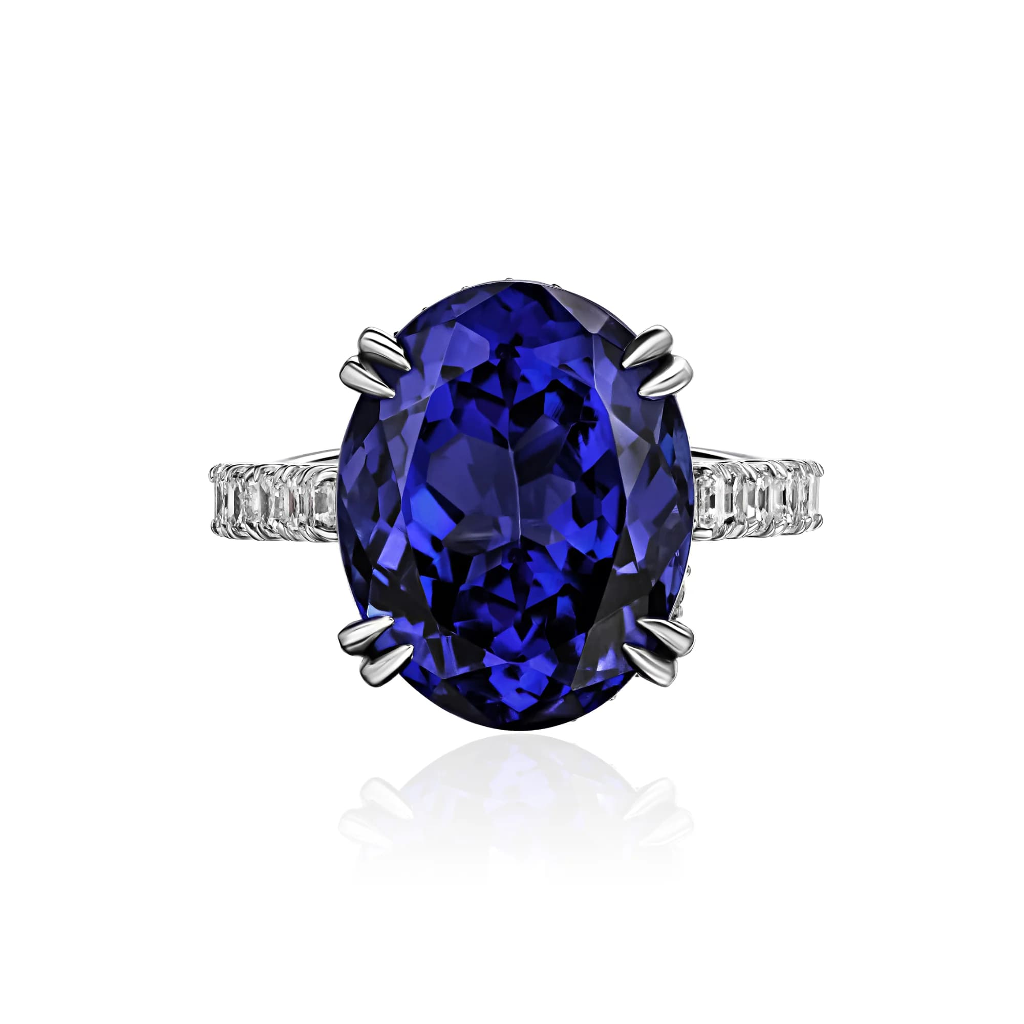 12.39 ct Royal Blue Sapphire Ring, 18k white gold