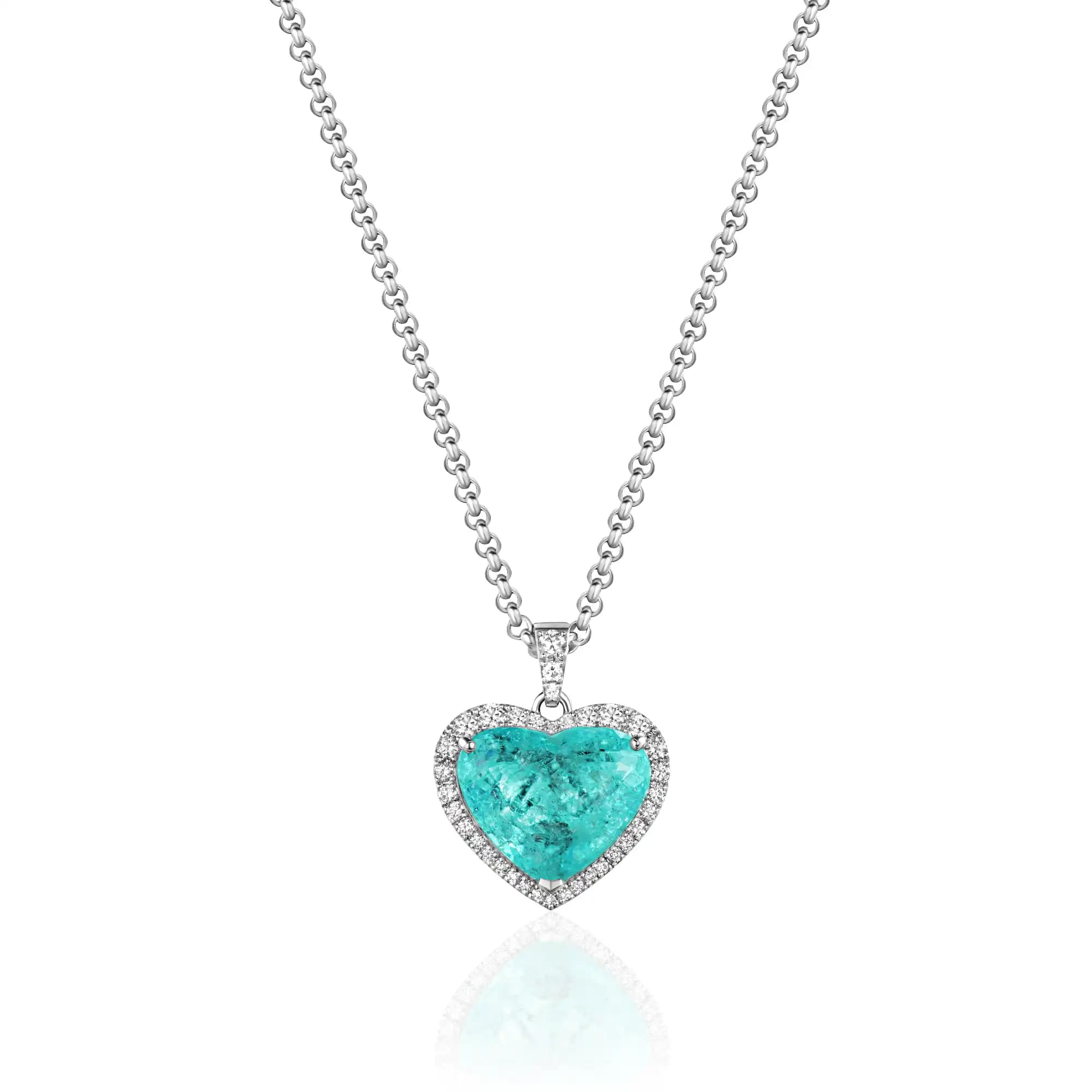 Pendant with a Paraiba tourmaline 9.91 ct — Reves Brillants