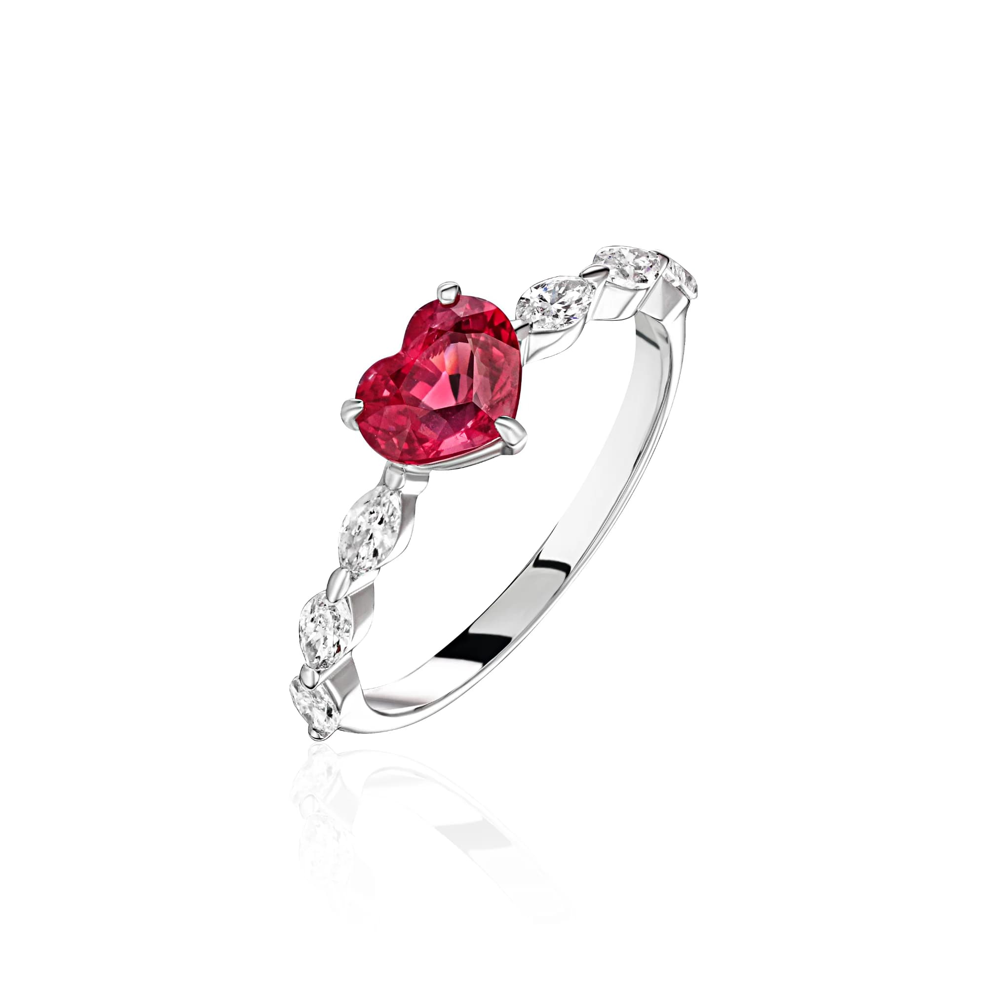 1.16 ct Mahenge Spinel Ring, 14k white gold