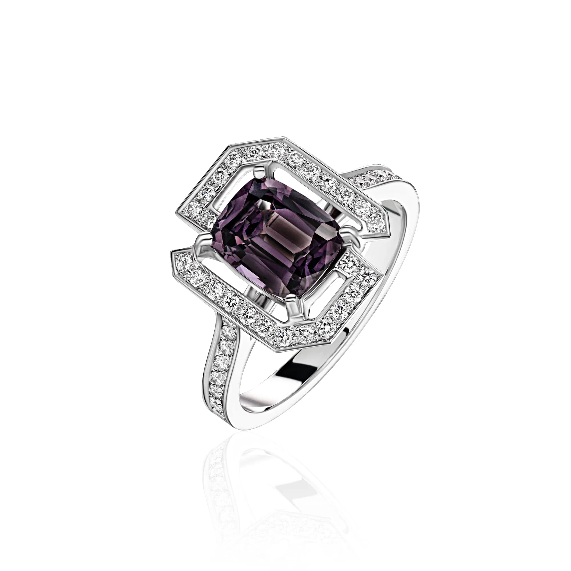 1.40 ct Spinel Ring, 18k white gold