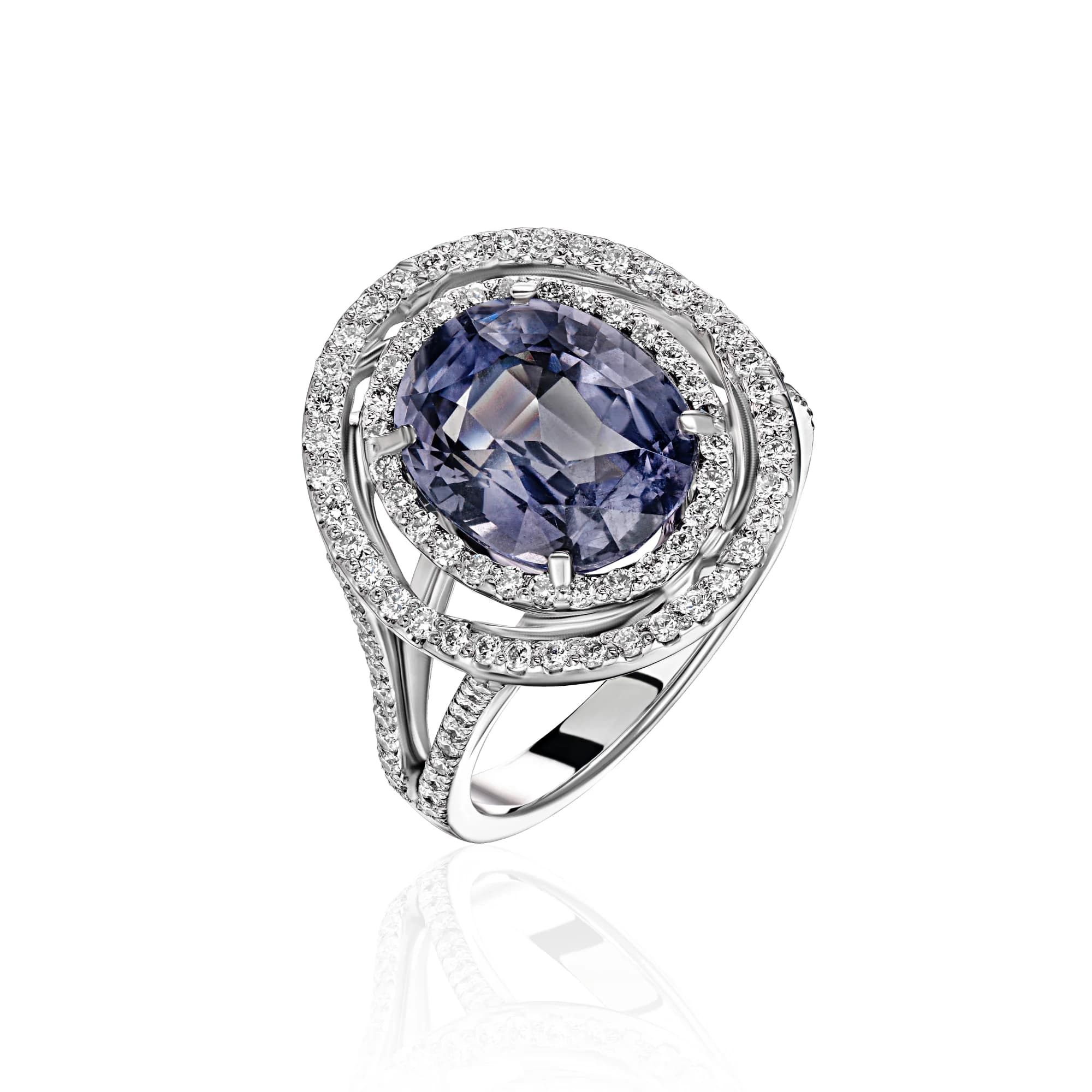 5.00 ct Spinel Ring, 18k white gold