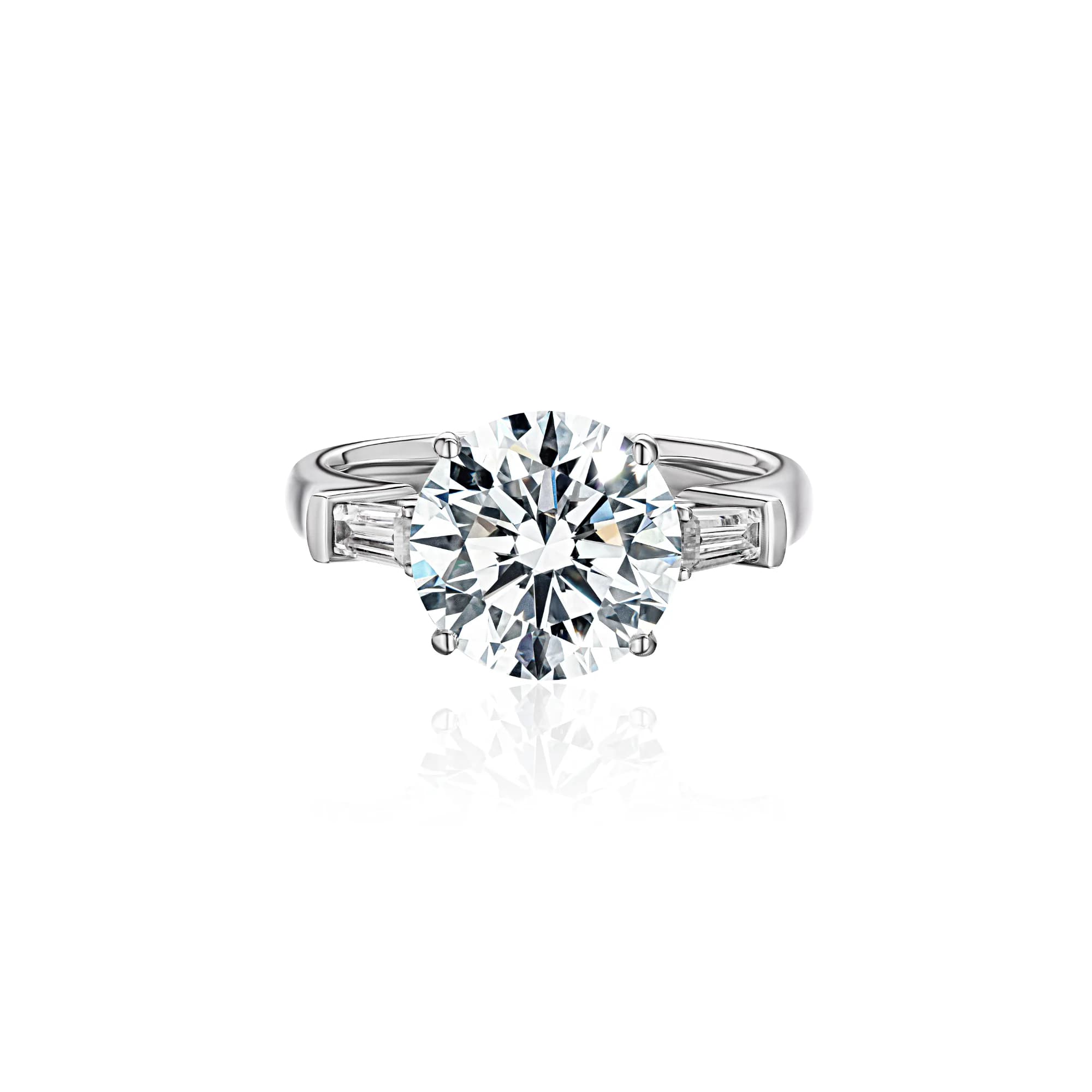 5.00 ct Diamond Solitaire Engagement Ring, 18k white gold