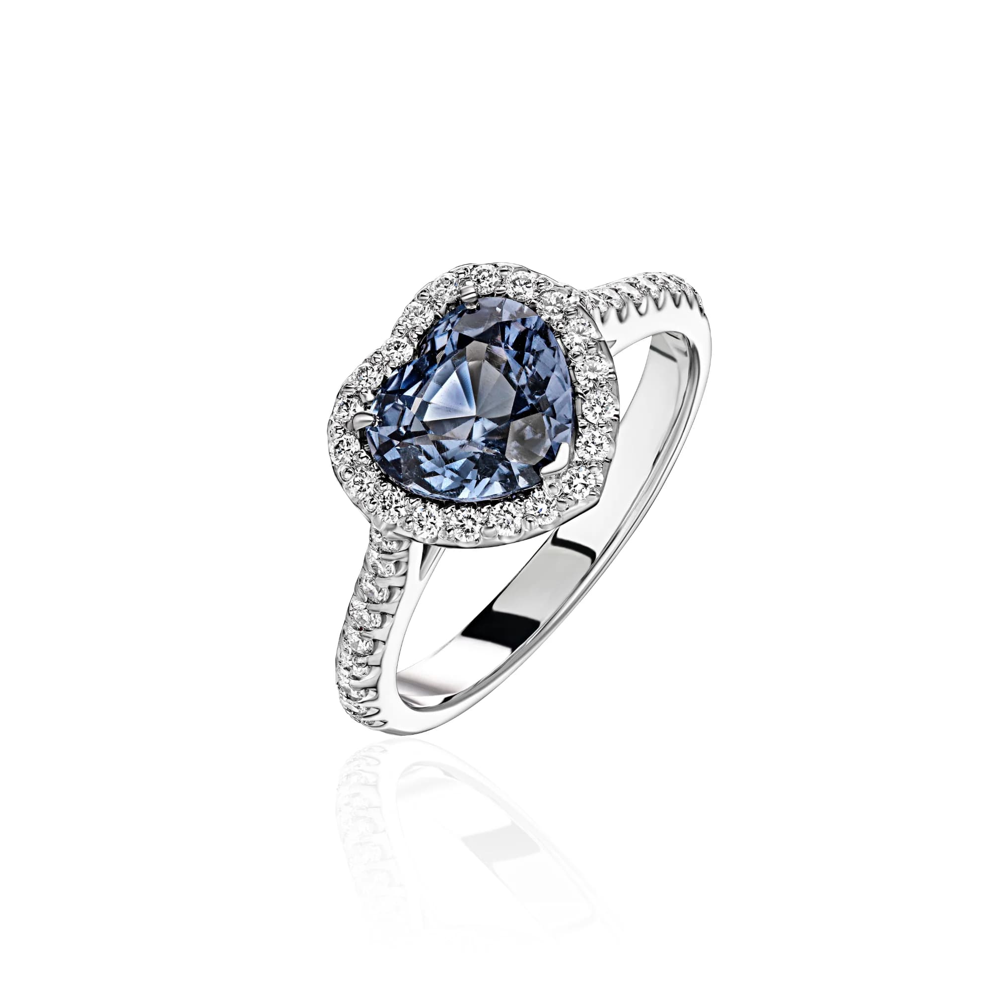 1.39 ct Spinel Ring, 18k white gold