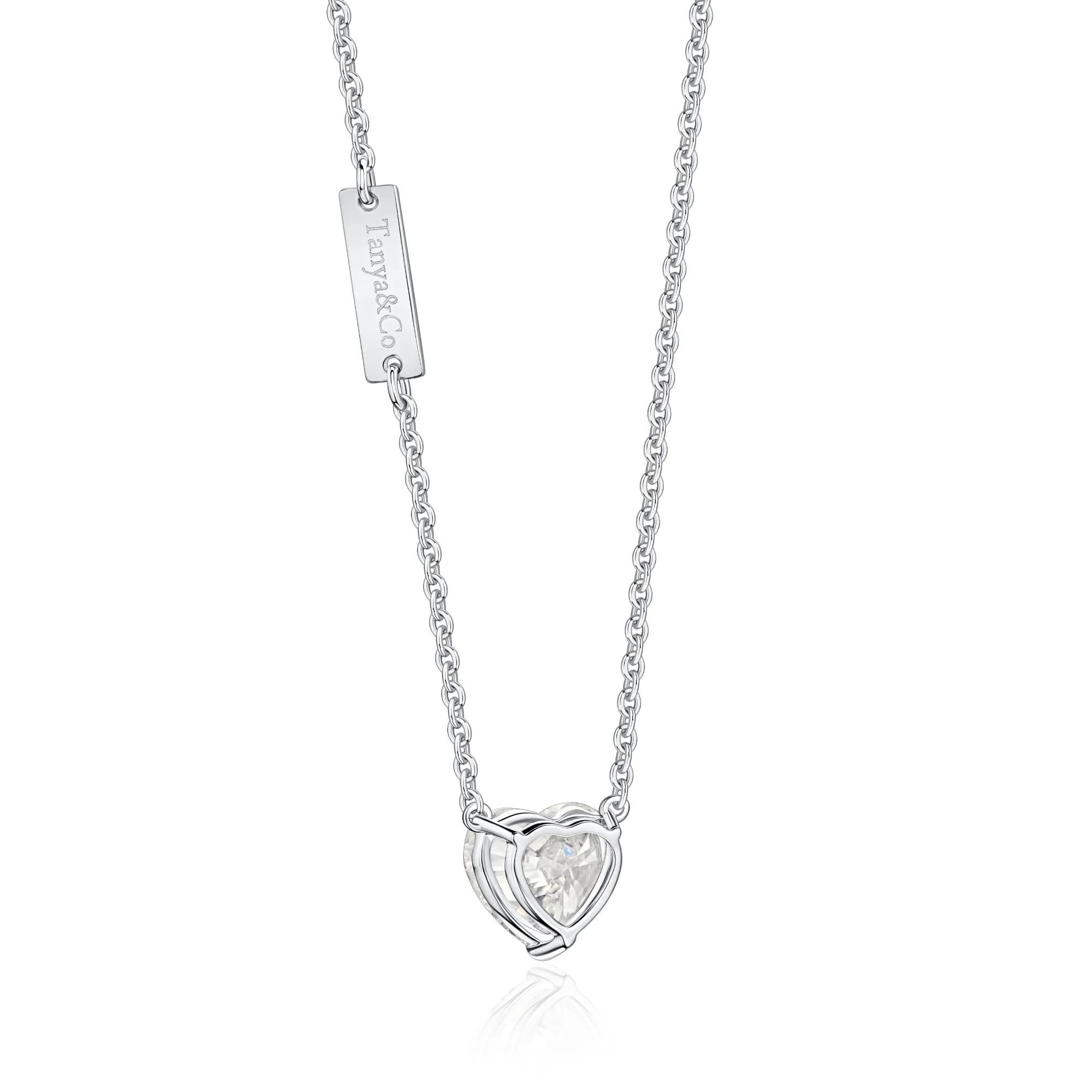 2.00 ct Heart-Shaped Diamond Pendant Necklace, 14k white gold