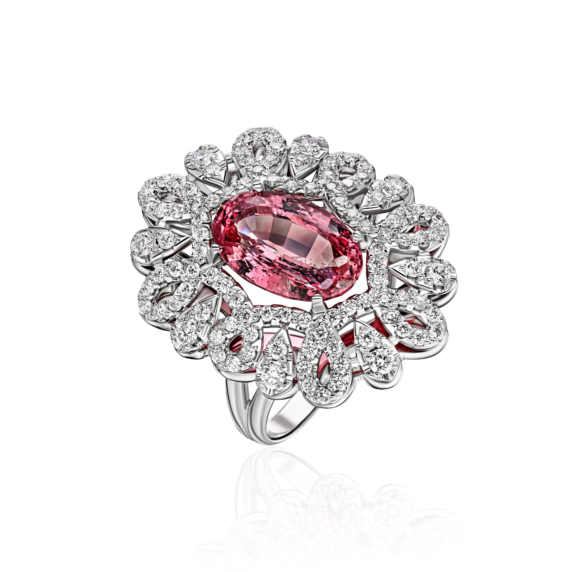 5.00 ct Spinel Ring, 18k white gold
