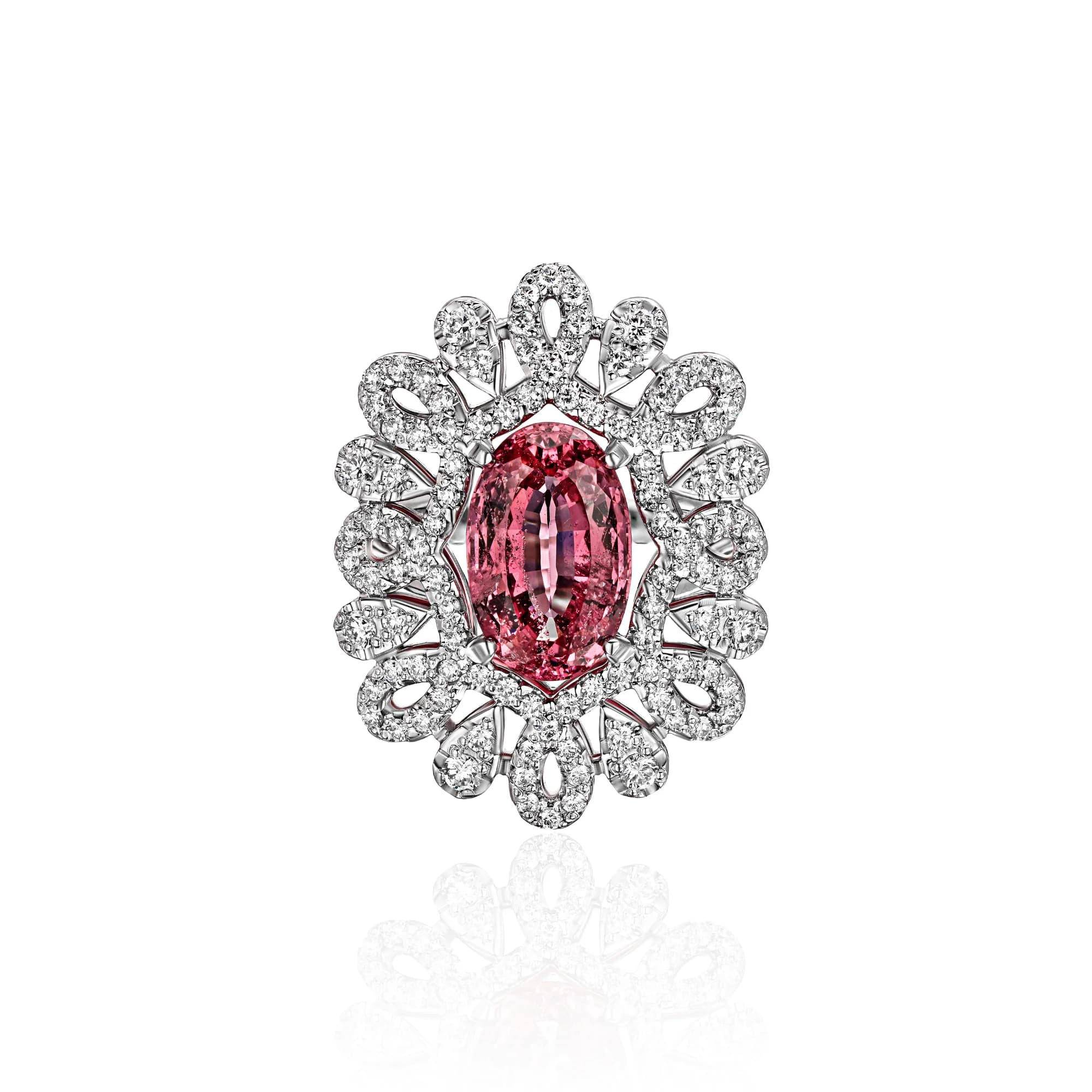 5.00 ct Spinel Ring, 18k white gold