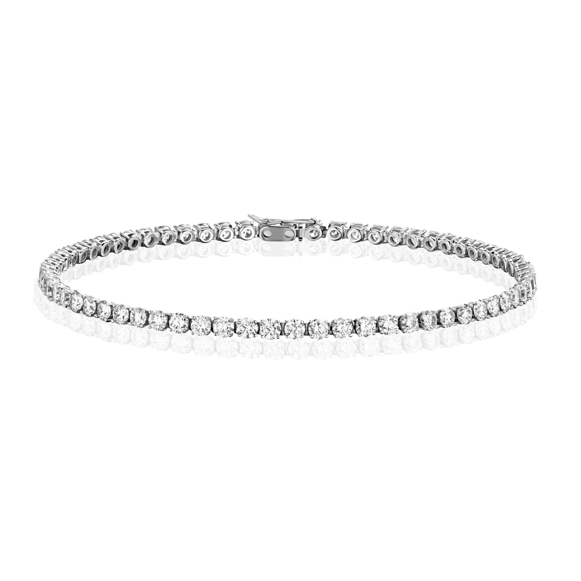 3.34 ct Diamond Tennis Bracelet, 14k white gold