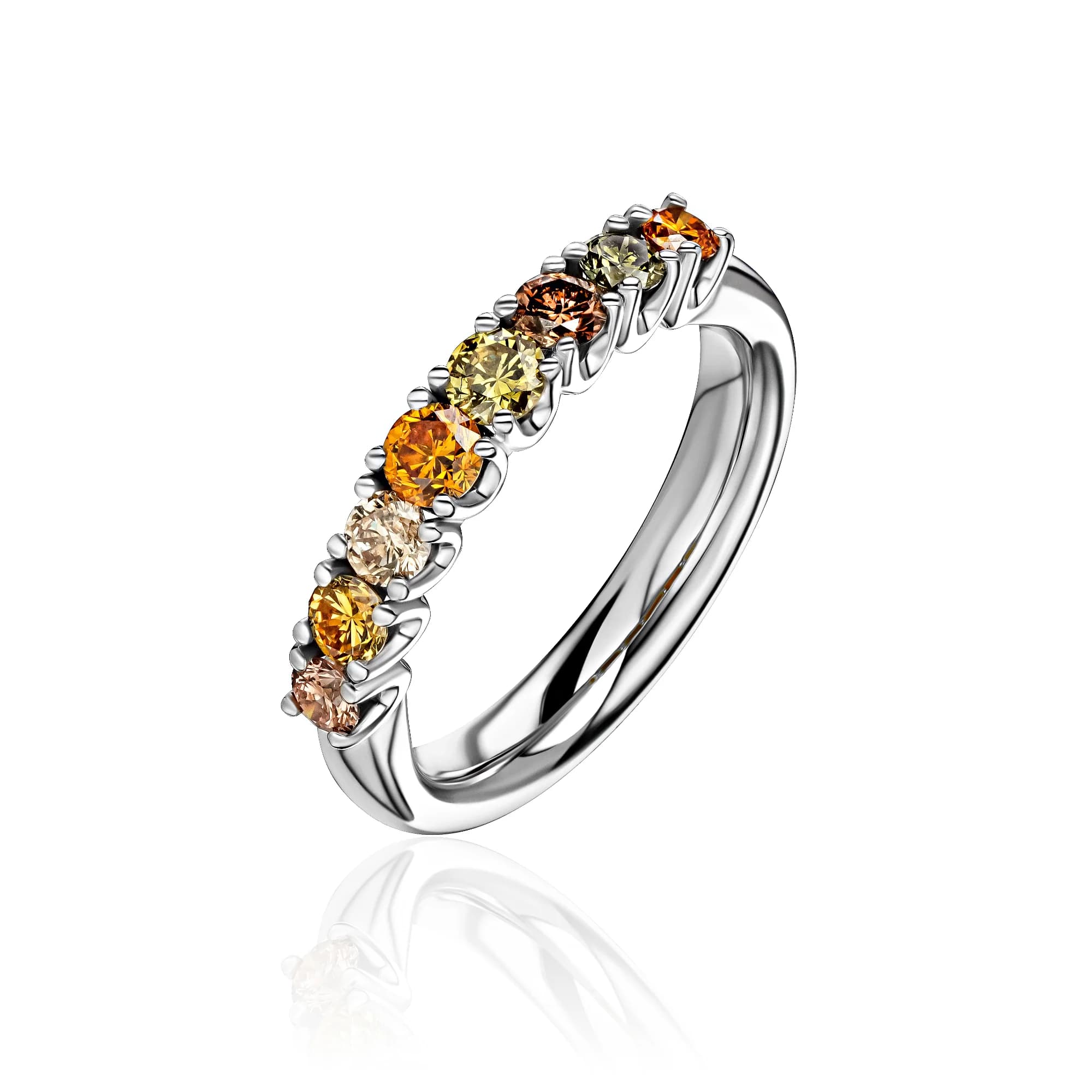 0.91 ct Fancy Color Diamond Ring, 18k white gold