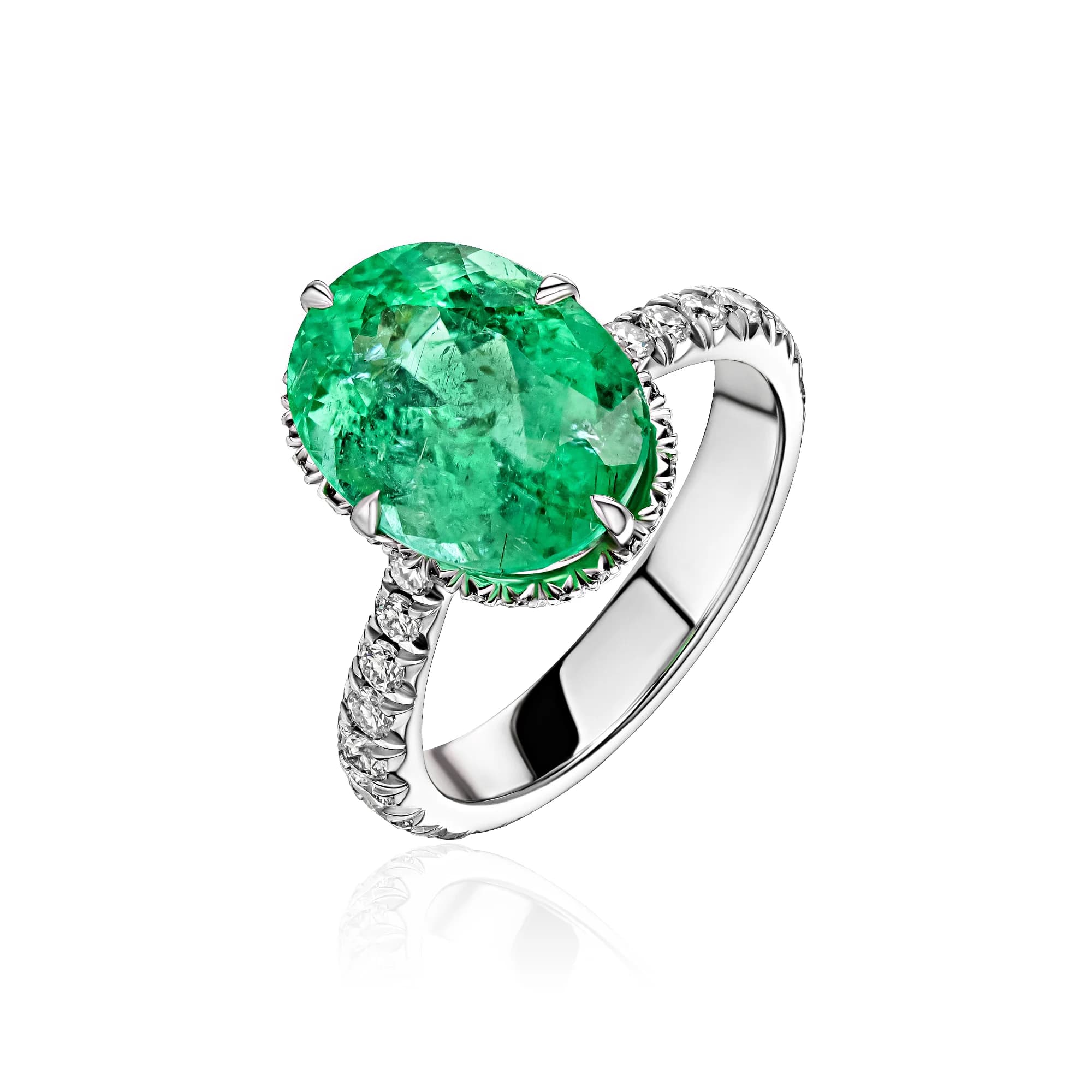5.02 ct Paraiba Tourmaline Ring, 18k white gold