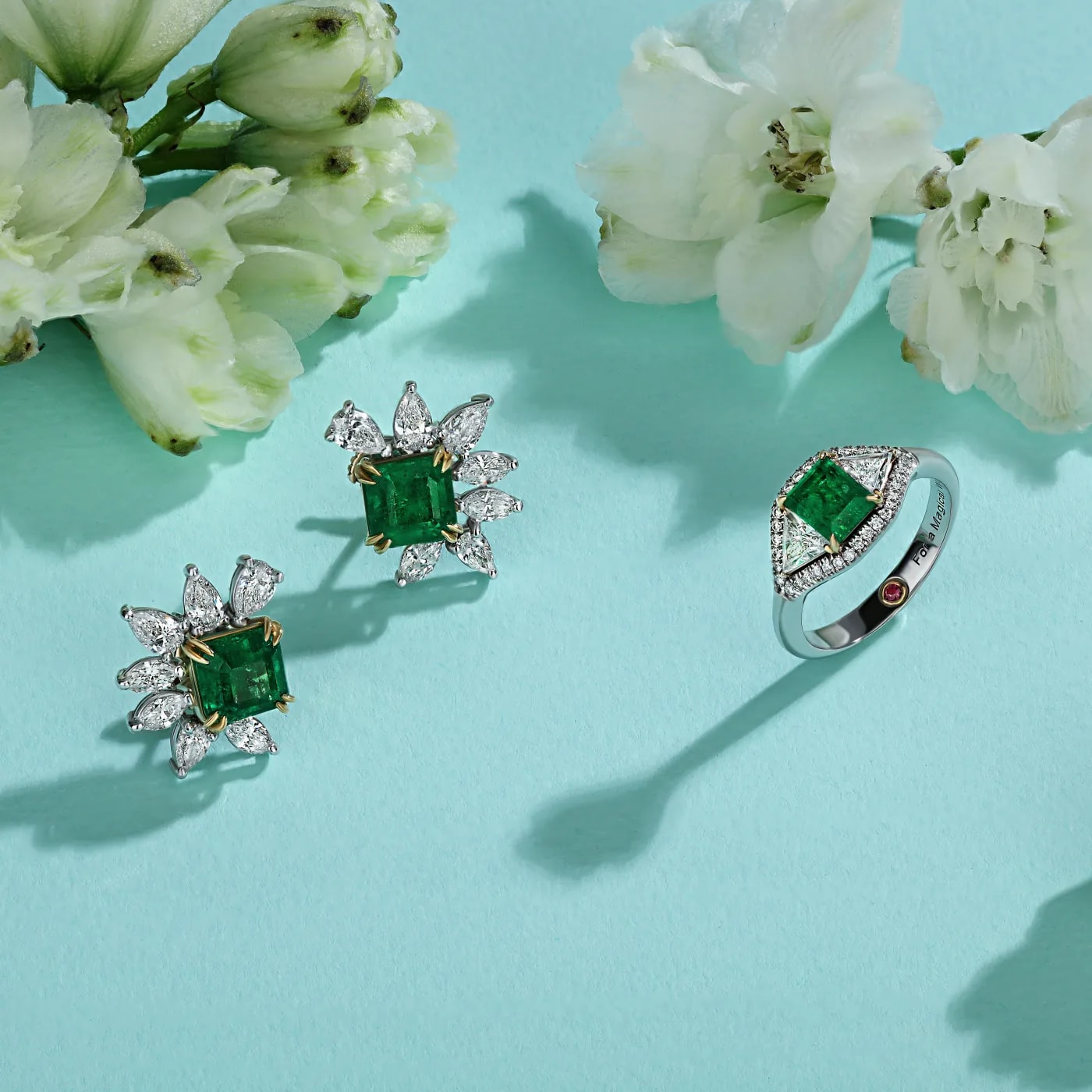 Handmade jewelry piece with precious stones